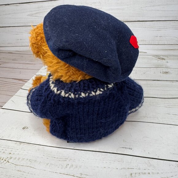 Tango Bear Brass Button Collectables 1997 10" Plush Sailor Sweater Hat Vtg - Picture 3 of 9